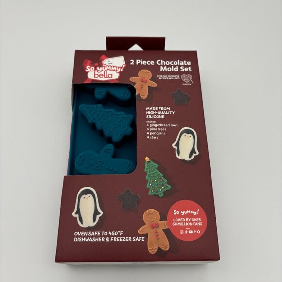 So Yummy by bella Silicone Candy Chocolate Christmas Mold Gingerbread Penguin - Picture 1 of 3